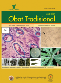 Traditional Medicine Journal (Sinta 2)- Majalah Obat Tradisional - Volume 25, No 1, Tahun 2020