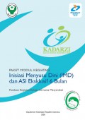 Paket Modul Kegiatan Inisiasi Menyusu Dini (IMD) dan ASI Eksklusif 6 Bulan Panduan Kegiatan Belajar Bersama Masyarakat