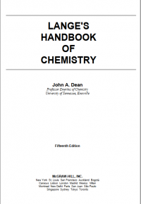 Lange's Handbook of Chemistry
