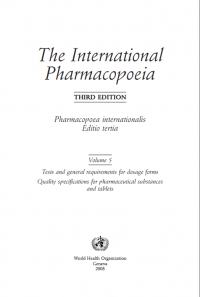 International Pharmacopoeia 3rd ed
