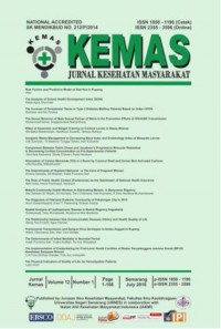 Jurnal ARS : Jurnal Kesehatan Masyarakat No 18, Vol. 3-4, (2023)