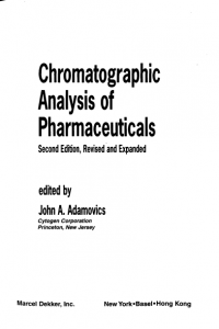 Chromatographic Analysis of Pharmaceutical