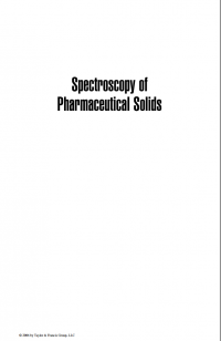 Image of Spectroscopy of Pharmaceutical Solids