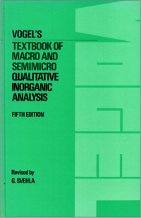 Image of Vogel’s Textbook of Macro and Semimicro Qualitative Inorganic Analysis 5th Edition