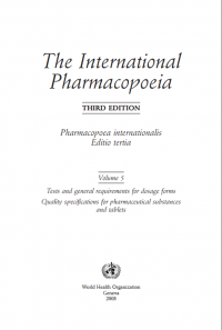Image of International Pharmacopoeia 3rd ed